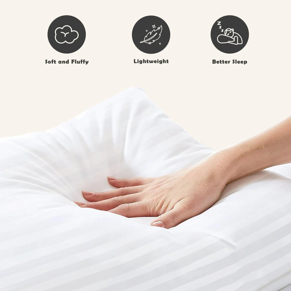 Soft Supportive Hotel Style Bed Pillows Set of 2 - Image 6