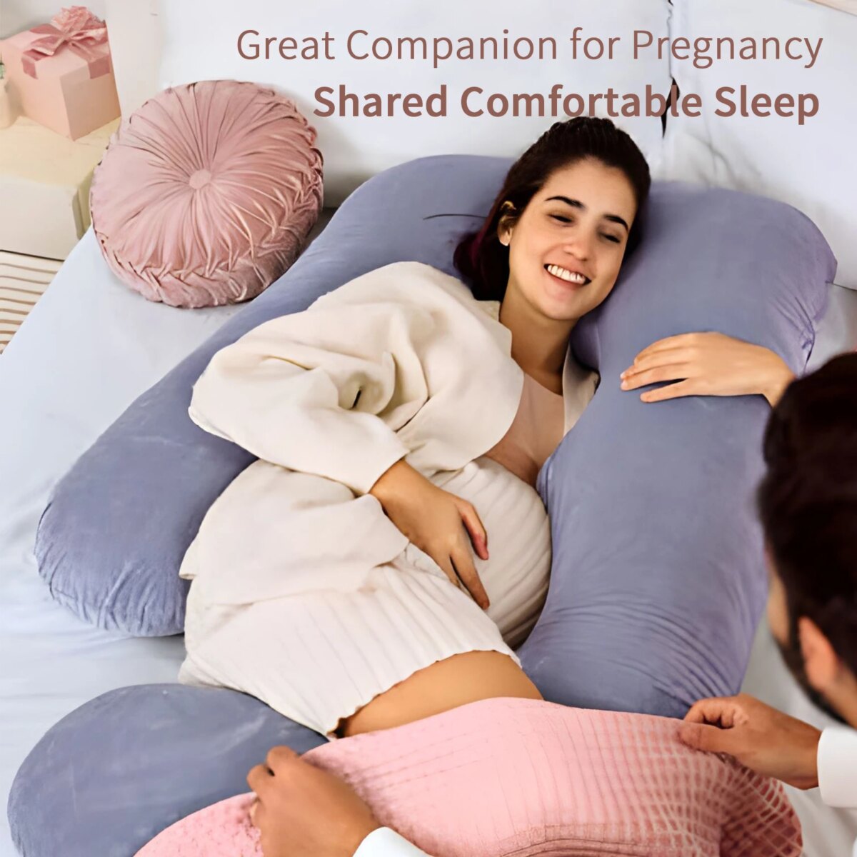 Pregnancy Sleeping Pillow G Shape Body Support Soft Comfort Design - Image 3