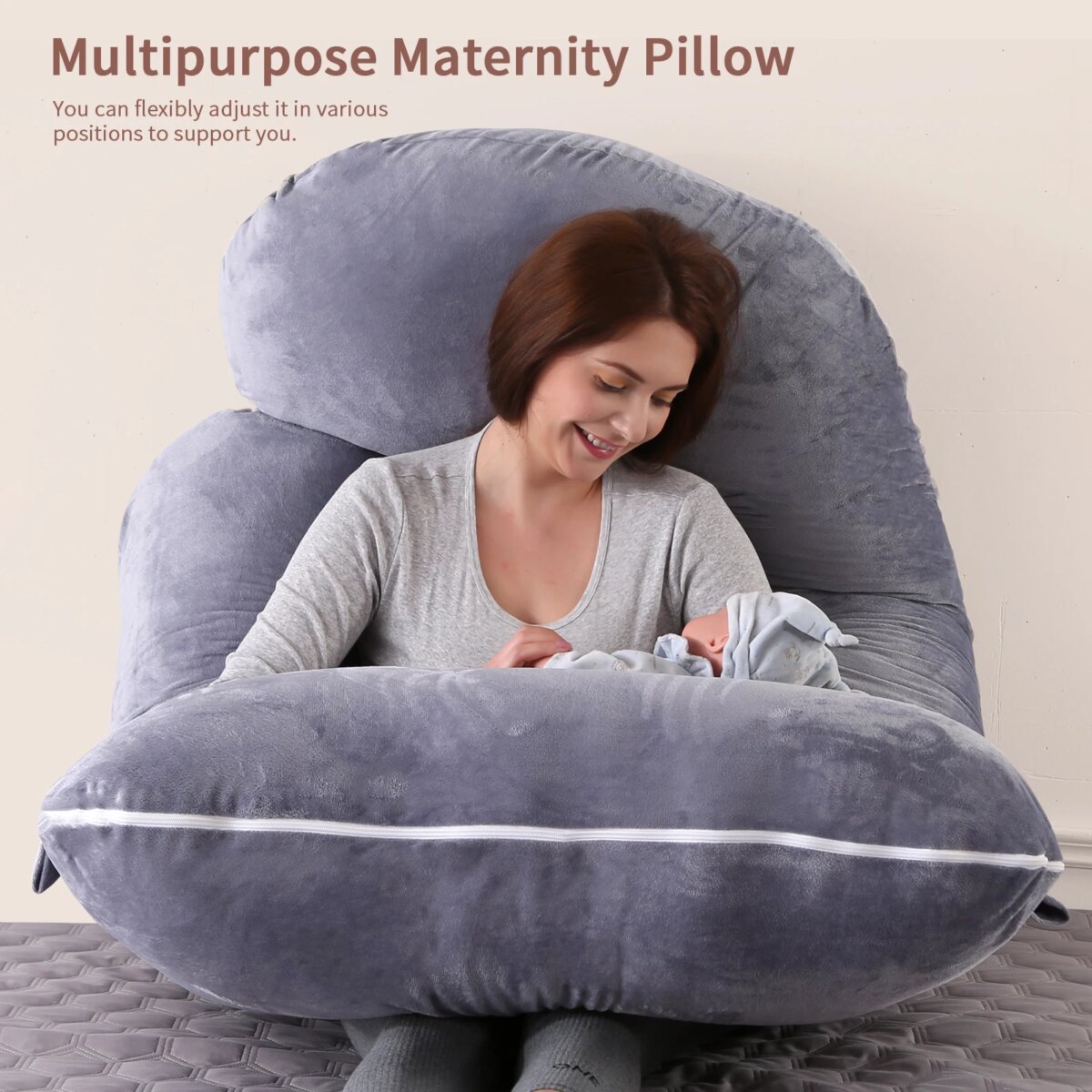 Pregnancy Sleeping Pillow G Shape Body Support Soft Comfort Design - Image 2