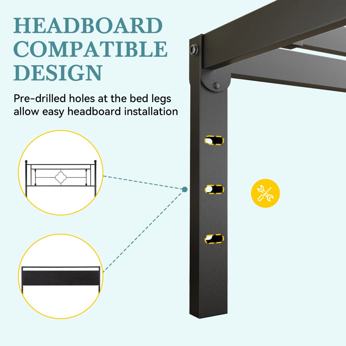 Minimalist Metal Bed Frame for Twin, Full, Queen & King Mattresses - Image 4