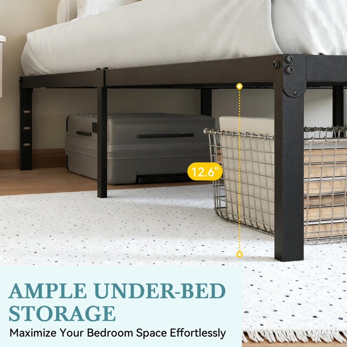 Minimalist Metal Bed Frame for Twin, Full, Queen & King Mattresses - Image 6