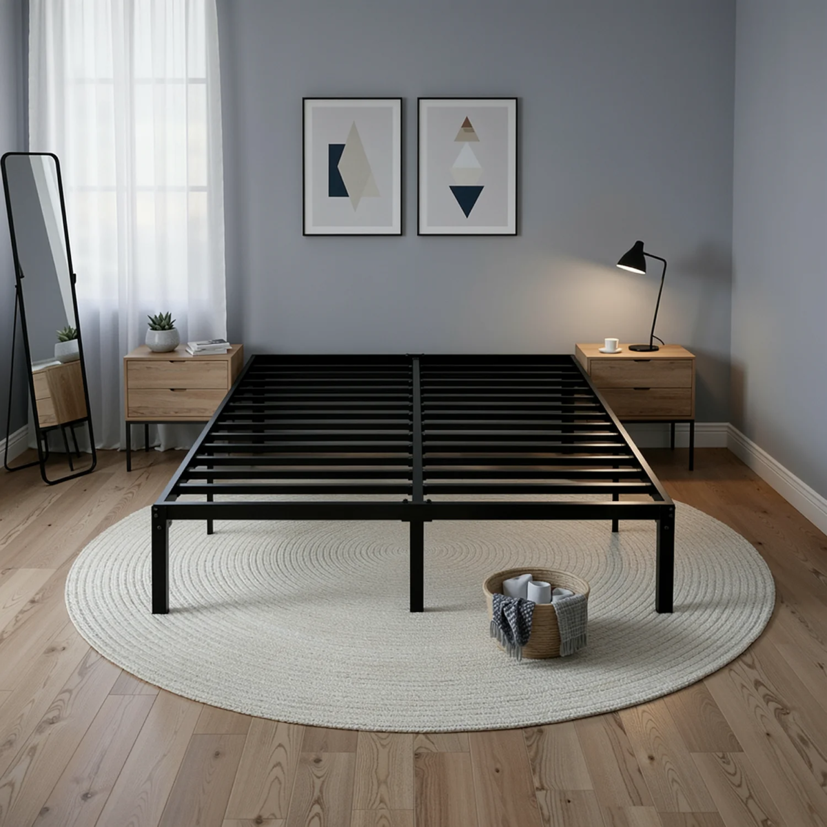 Minimalist Metal Bed Frame for Twin, Full, Queen & King Mattresses - Image 2