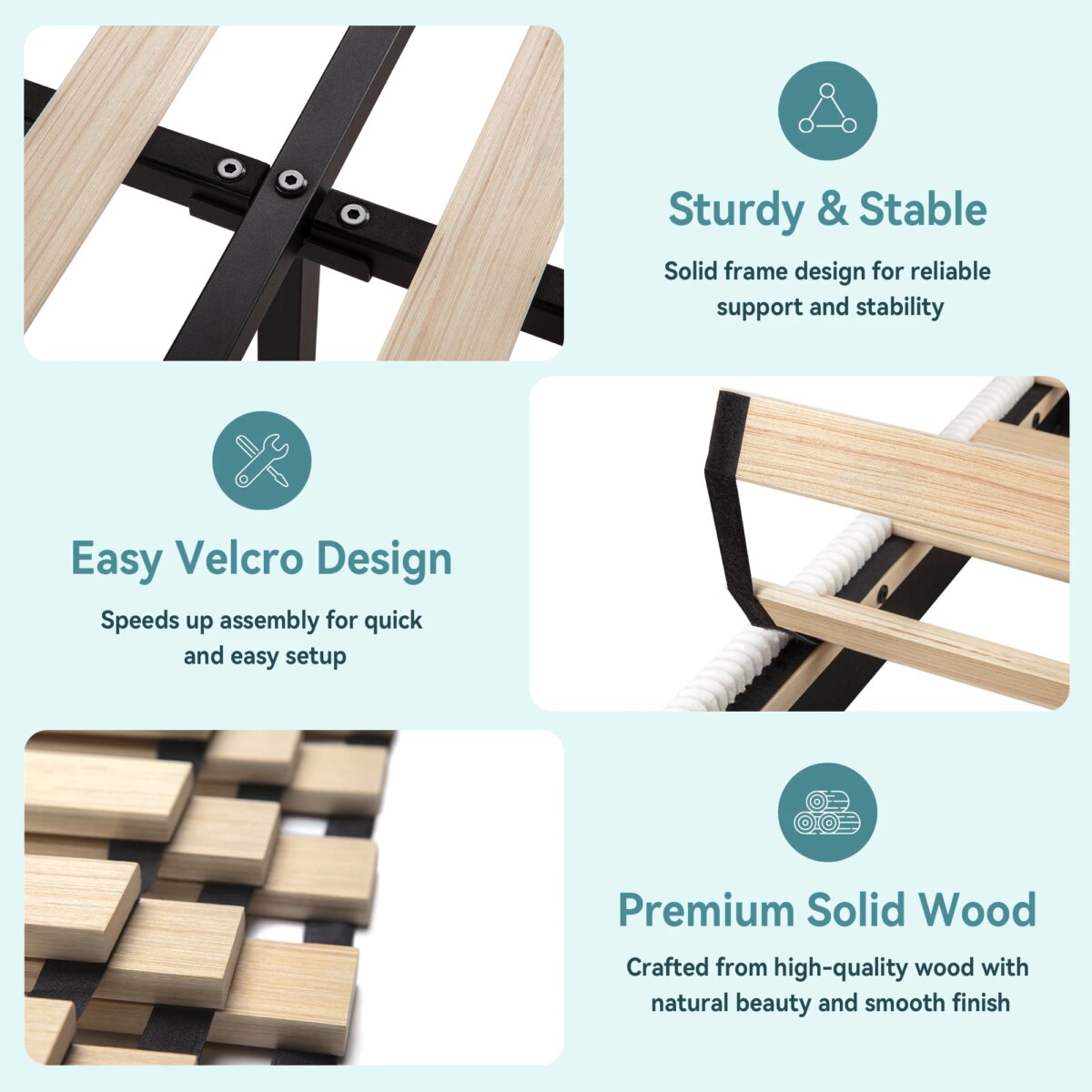 Luxury Platform Bed Frame with Storage Shelves and USB Charging Ports - Image 6