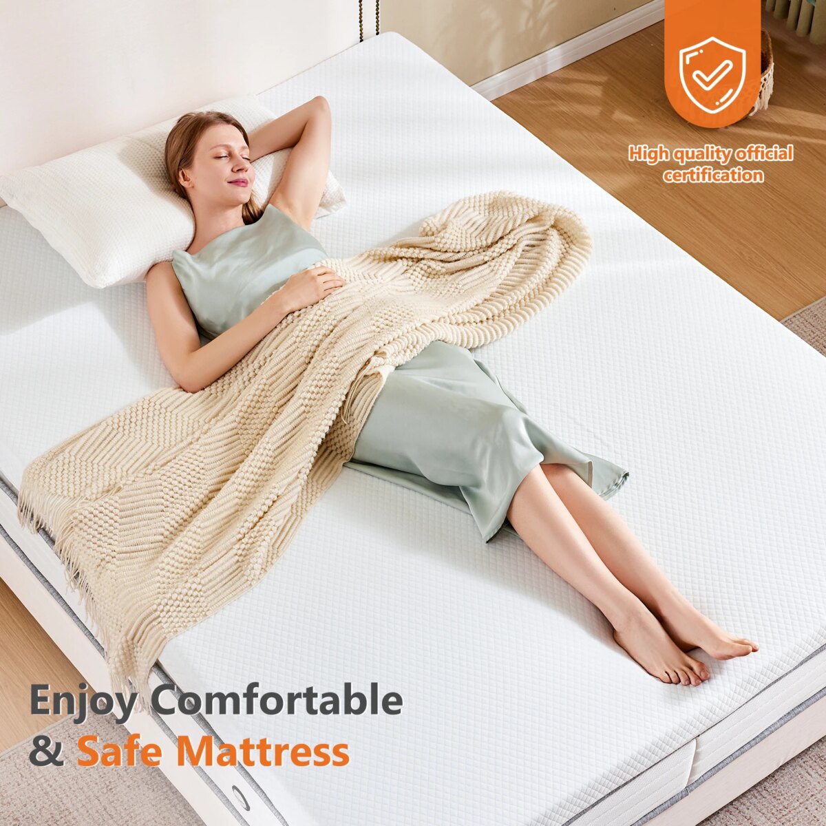 High-Density Gel Memory Foam Mattress Topper for Ultimate Sleeping Comfort - Image 2