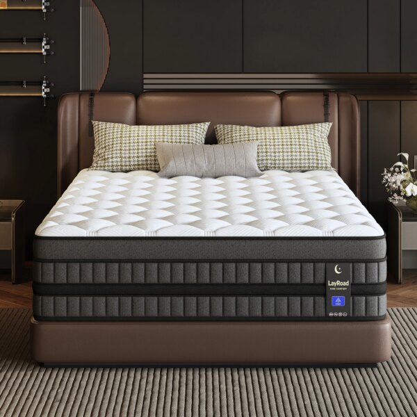 LayRoad Cooling Gel Memory Foam Spring Mattress for Better Sleep